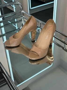 Chanel peep-toe pumps